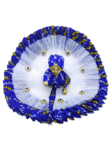 Lord Krishna Laddu Gopal Vagha - Exquisite Handmade Traditional Outfit Blue & White